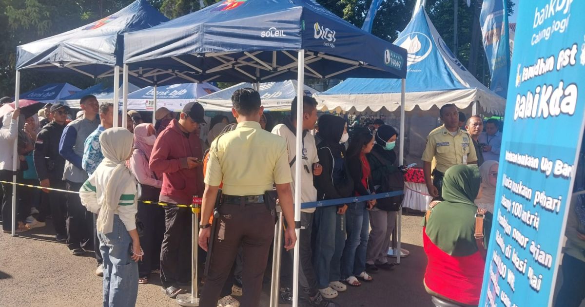 Penukaran Uang di Perpustakaan Kota Bogor Dipadati Hari ini, Total Antrean 200 Kuota