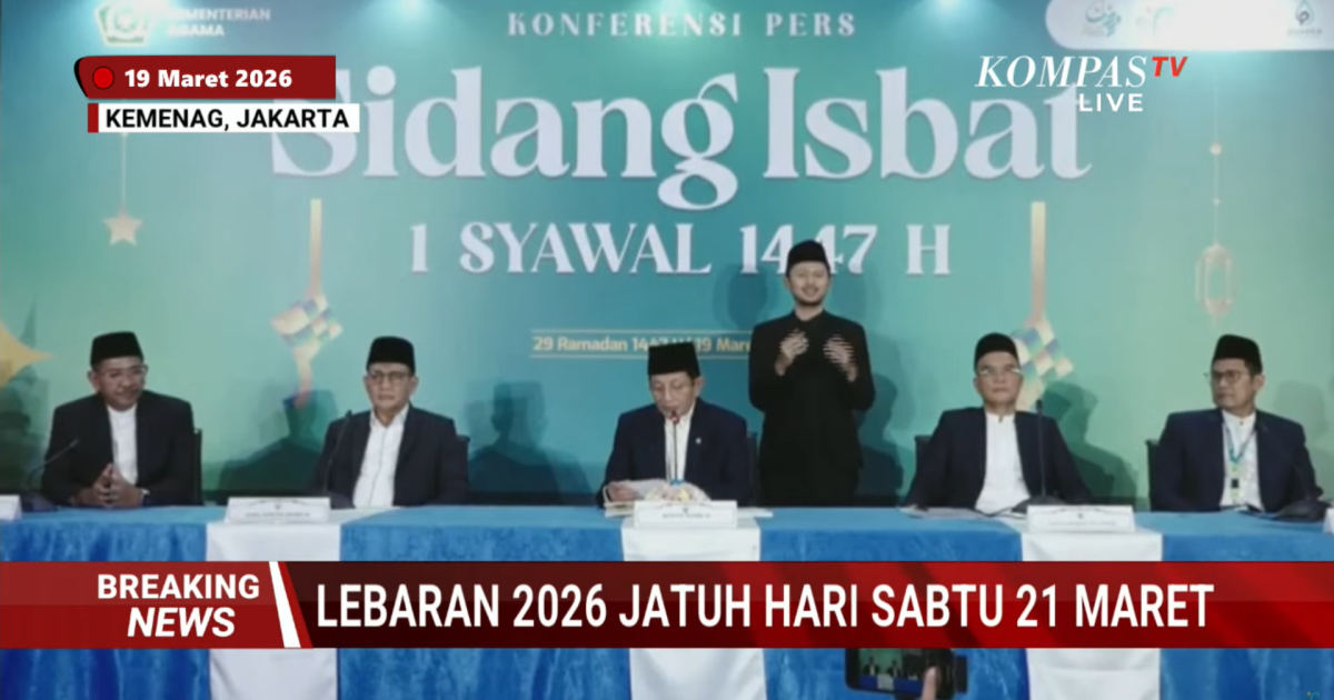 Pemerintah Tetapkan Idulfitri 1447 H Jatuh pada Sabtu 21 Maret 2026