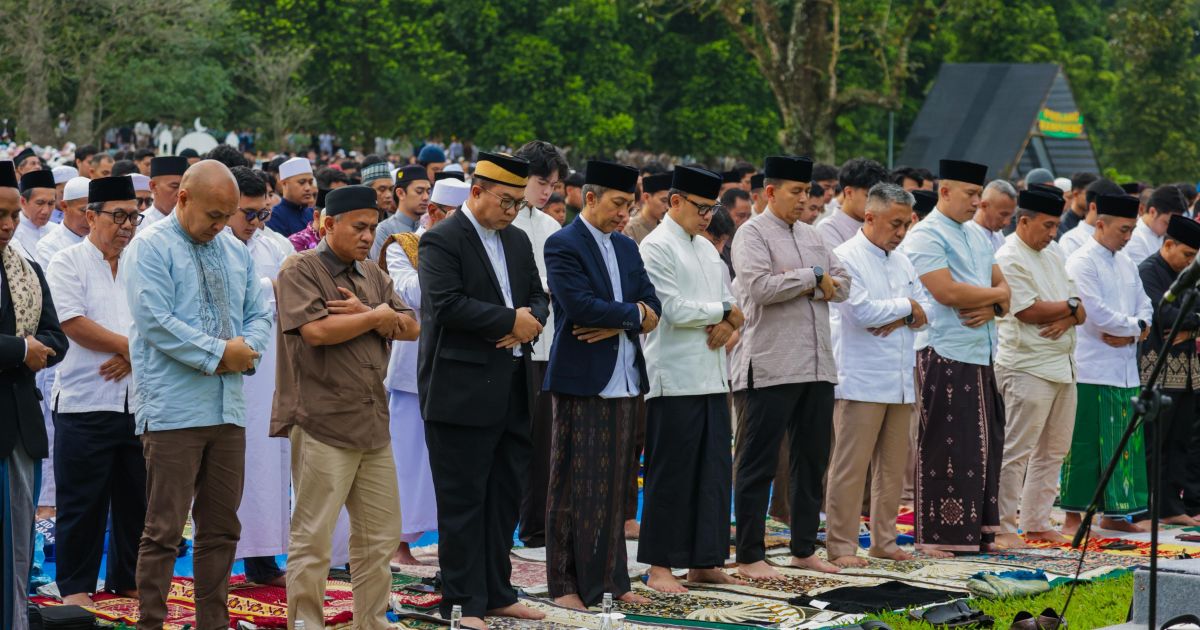 Takbir Menggema di Kebun Raya Bogor, Salat Idulfitri Berlangsung Khidmat dan Penuh Kebersamaan
