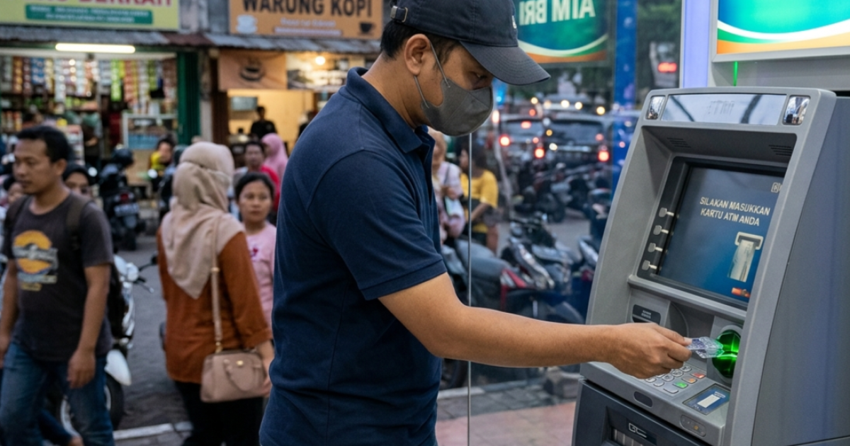 Ilustrasi: Pelaku ganjal ATM di Bogor. Foto : Geminj AI