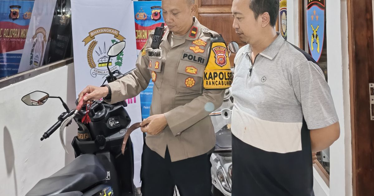 Polsek Rancabungur Gagalkan Tawuran Remaja di Cimulang, Motor hingga Celurit Disita