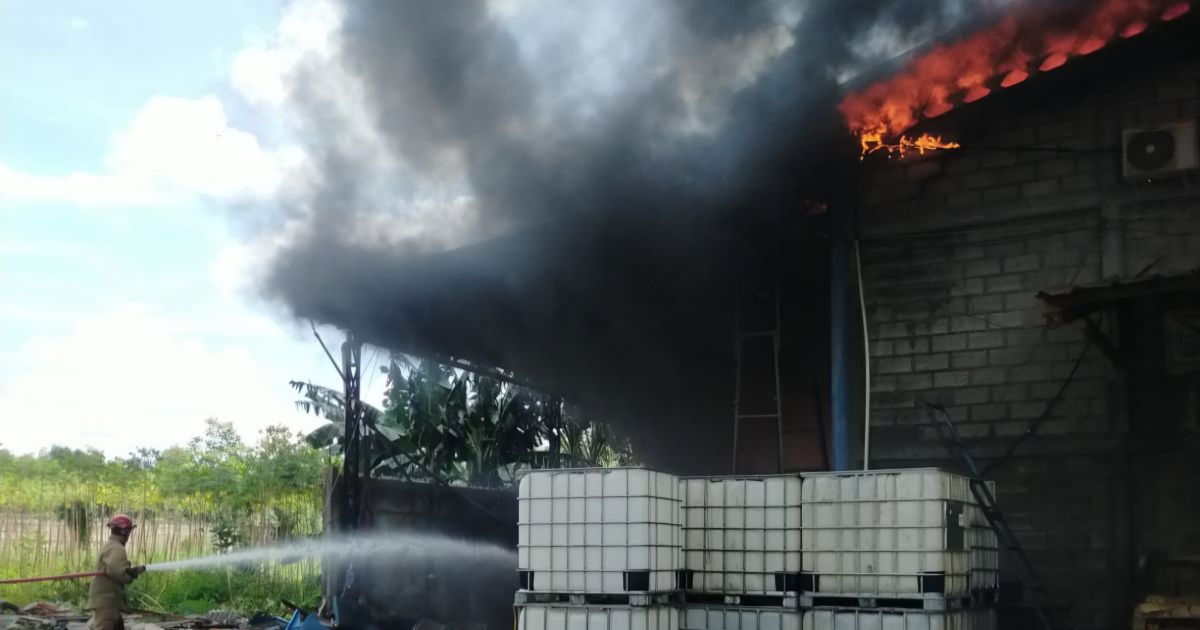 Korsleting Listrik Picu Kebakaran Pabrik Kasur di Gunungsindur, 5 Unit Damkar Dikerahkan