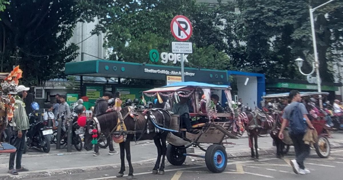 Delman Parkir Sembarangan Picu Macet di Alun-alun Bogor, Dishub Siapkan Penertiban