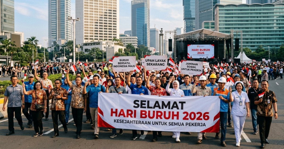 Ratusan Buruh Kota Bogor Bergerak ke Monas, Suarakan Aspirasi di May Day 2026
