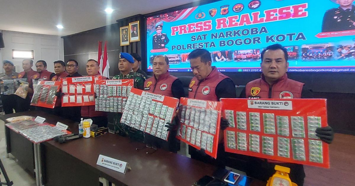 Satres Narkoba Polresta Bogor Kota Ringkus 94 Tersangka, Barang Bukti Capai Rp5 Miliar