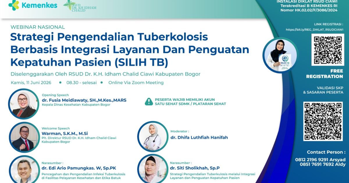 RSUD Idham Chalid Ciawi Gelar Webinar Nasional Perkuat Kendali dan Eliminasi TBC