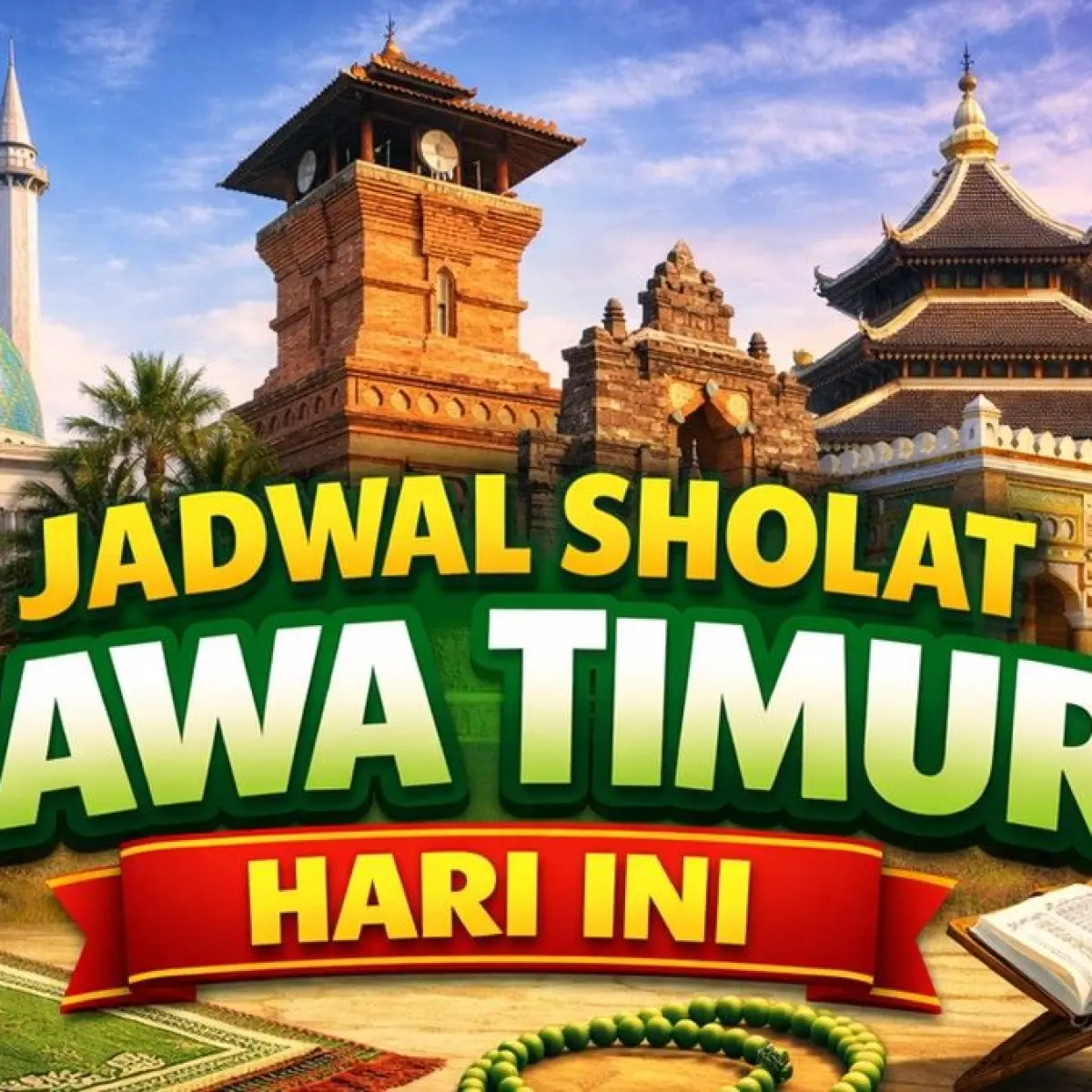 Panduan Waktu Ibadah Muslim di Jawa Timur: Cek Jadwal Lengkap Imsak hingga Isya Sabtu 13 Juni 2026