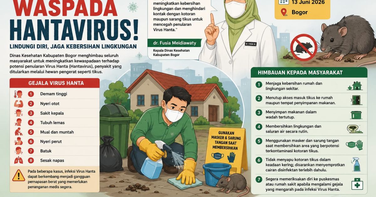 Waspada Hantavirus, Dinkes Kabupaten Bogor Imbau Warga Tingkatkan Kebersihan Lingkungan
