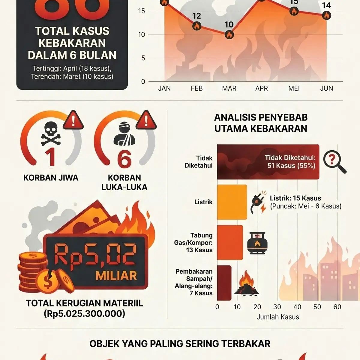 Dampak Tragis Kebakaran di Makassar: 75 Rumah Ludes dan Kerugian Miliaran dalam Enam Bulan Pertama 2026