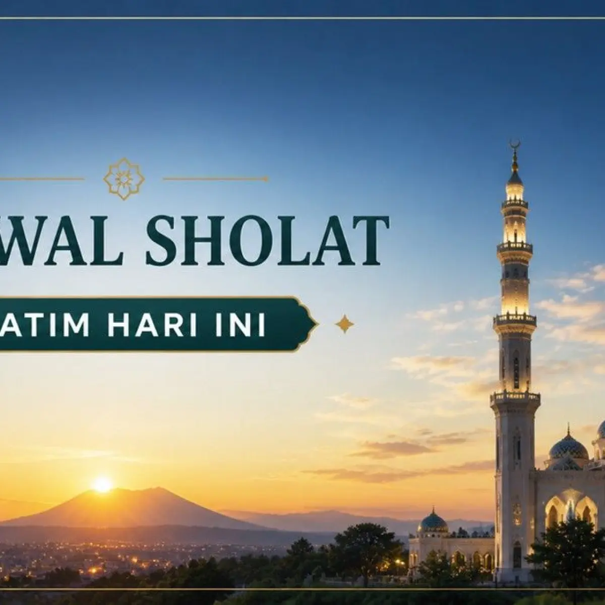 Panduan Lengkap Waktu Salat Wajib dan Imsak di Wilayah Jawa Timur, Sabtu 20 Juni 2026