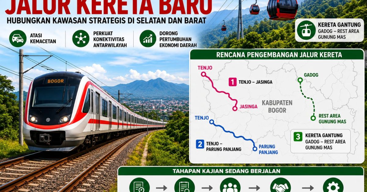 Pemkab Bogor Kaji Rute Baru Kereta Tenjo-Jasinga hingga Kereta Gantung Puncak