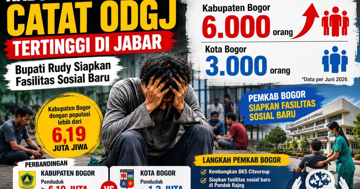 Kabupaten Bogor Tertinggi ODGJ di Jabar, Pemkab Siapkan Fasilitas Sosial Baru