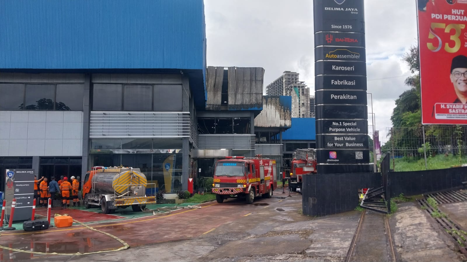 Pabrik Karoseri PT Delima Jaya Bogor Terbakar, Diduga Akibat Korsleting Listrik