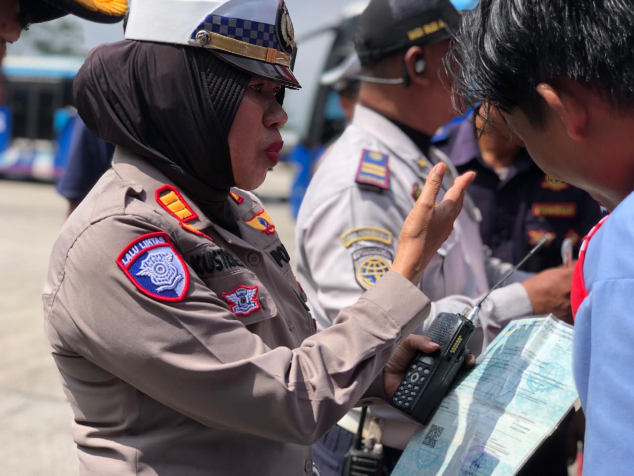 Jelang Nataru, Dishub dan Satlantas Polresta Bogor Kota Gelar Ram Check Bus AKAP