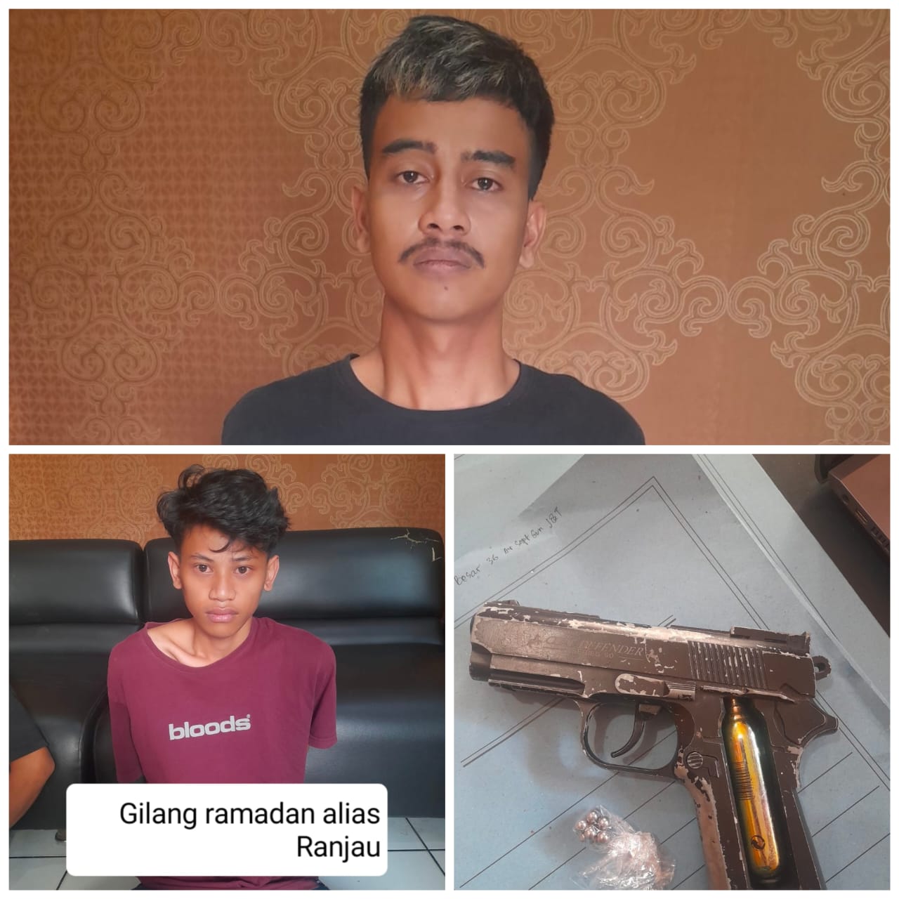 Polresta Bogor Kota Tangkap Dua Pemuda Pelaku Penembakan Airsoft Gun