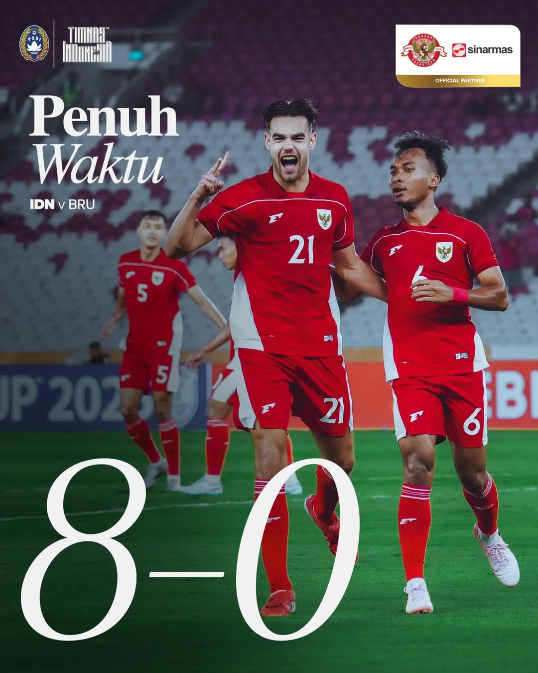 Indonesia U-23 Puncaki Grup A Piala AFF Usai Bungkam Brunei 8-0 