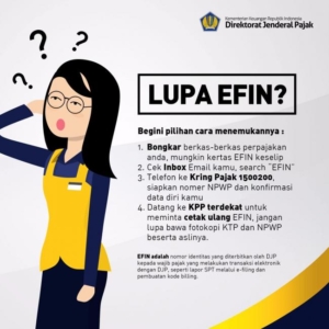 Lupa EFIN Atau EFIN Hilang? Berikut Cara Untuk Memperoleh EFIN Pajak