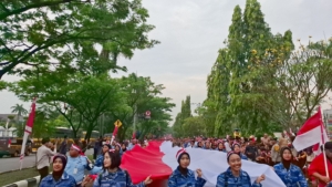 Kemeriahan Kirab Bendera Merah Putih 600 meter di Kabupaten Bogor