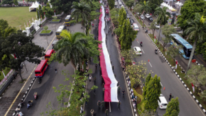 Kirab Bendera Merah Putih di Kabupaten Bogor