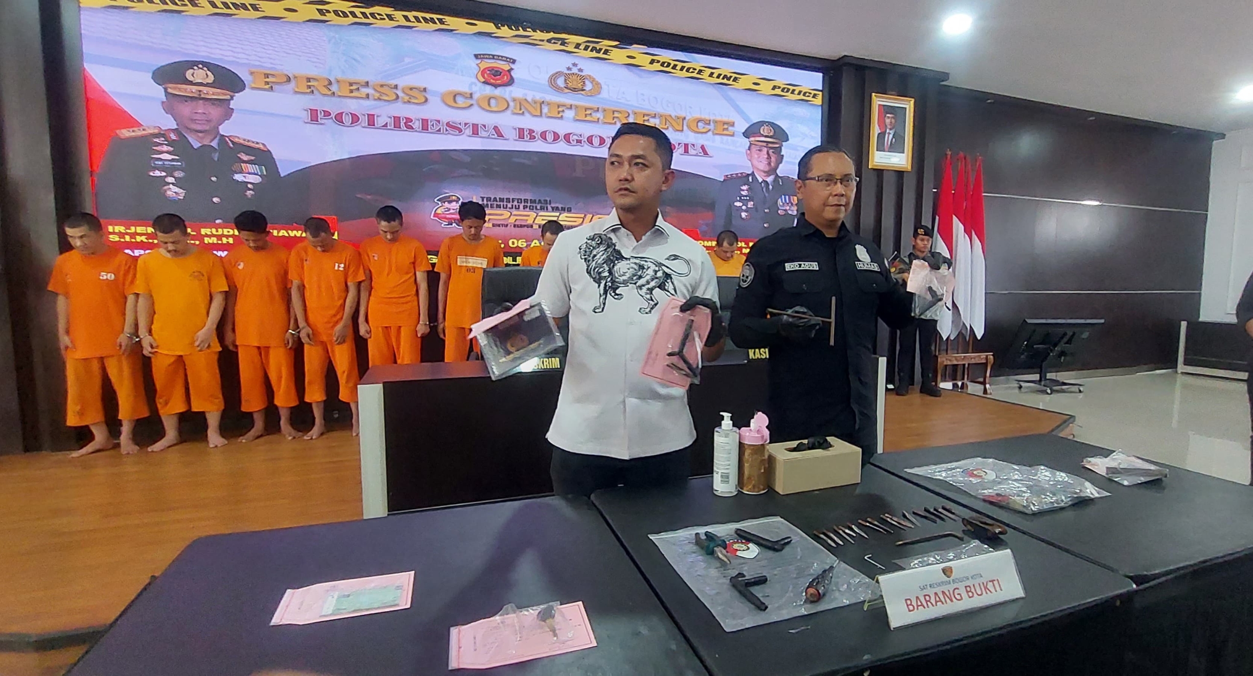 Satreskrim Polresta Bogor Kota Ungkap Komplotan Curanmor, 10 Motor Diamankan