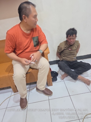 Polsek Citeureup Tangkap Kembali Napi Yang Kabur, Ditangkap Saat Mengamuk dan Mabuk