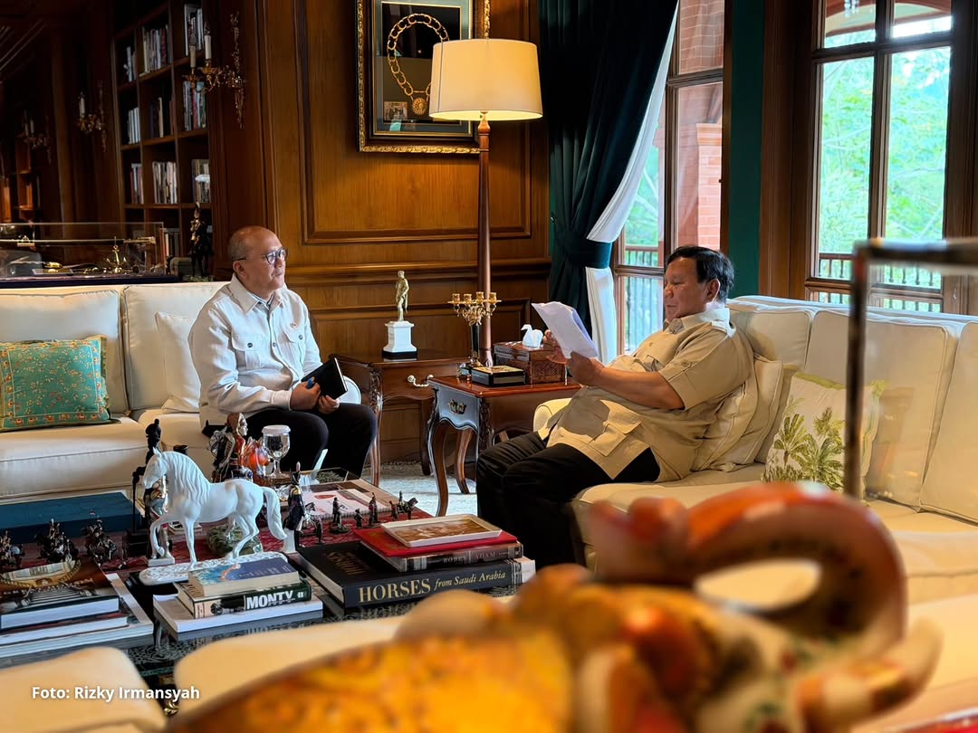 Prabowo Bahas Hilirisasi Rp100 Triliun di Hambalang