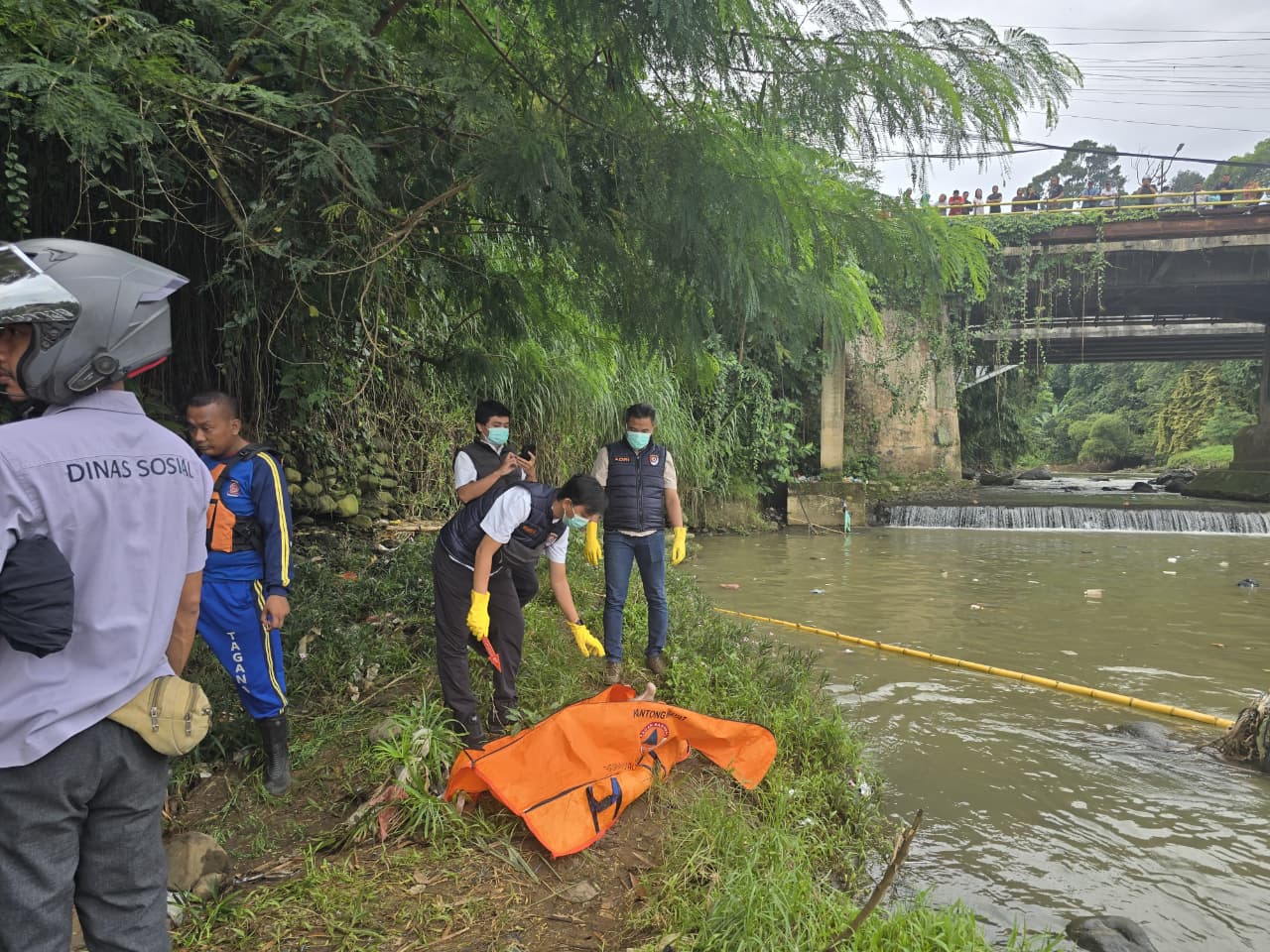 Jasad Pria Ditemukan Dialirah Sungai Cisadane, Identitas Masih Belum Diketahui